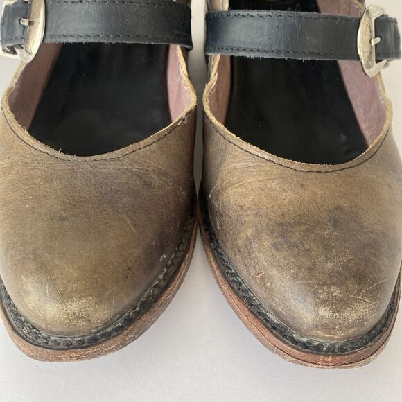 Freebird by Steven Scarlett Olive Brown Multi-Buckle Ankle Boots 8 Boho Western - Picture 12 of 13